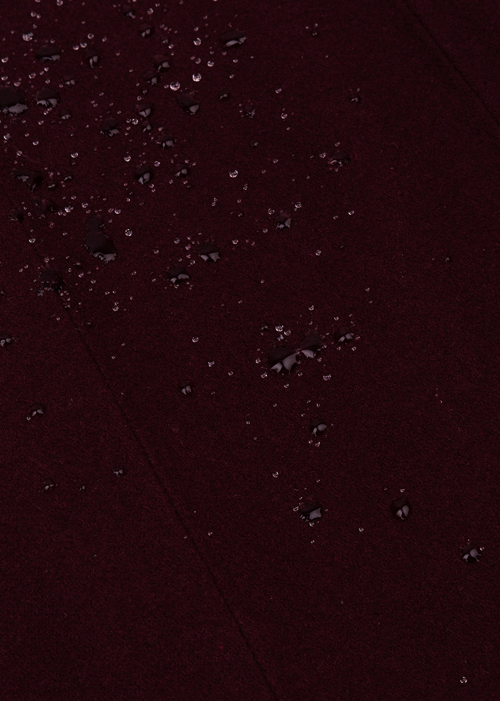 Waterproof Wool - Fur Trench  | Burgundy