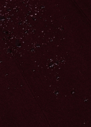 Waterproof Wool - Fur Trench  | Burgundy