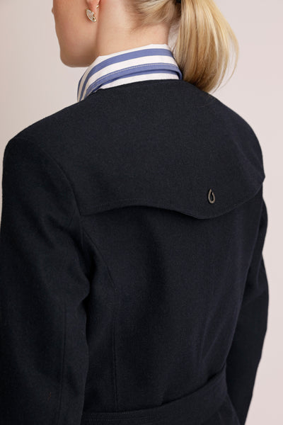Waterdichte Wollen Trenchcoat met Bont | Navy
