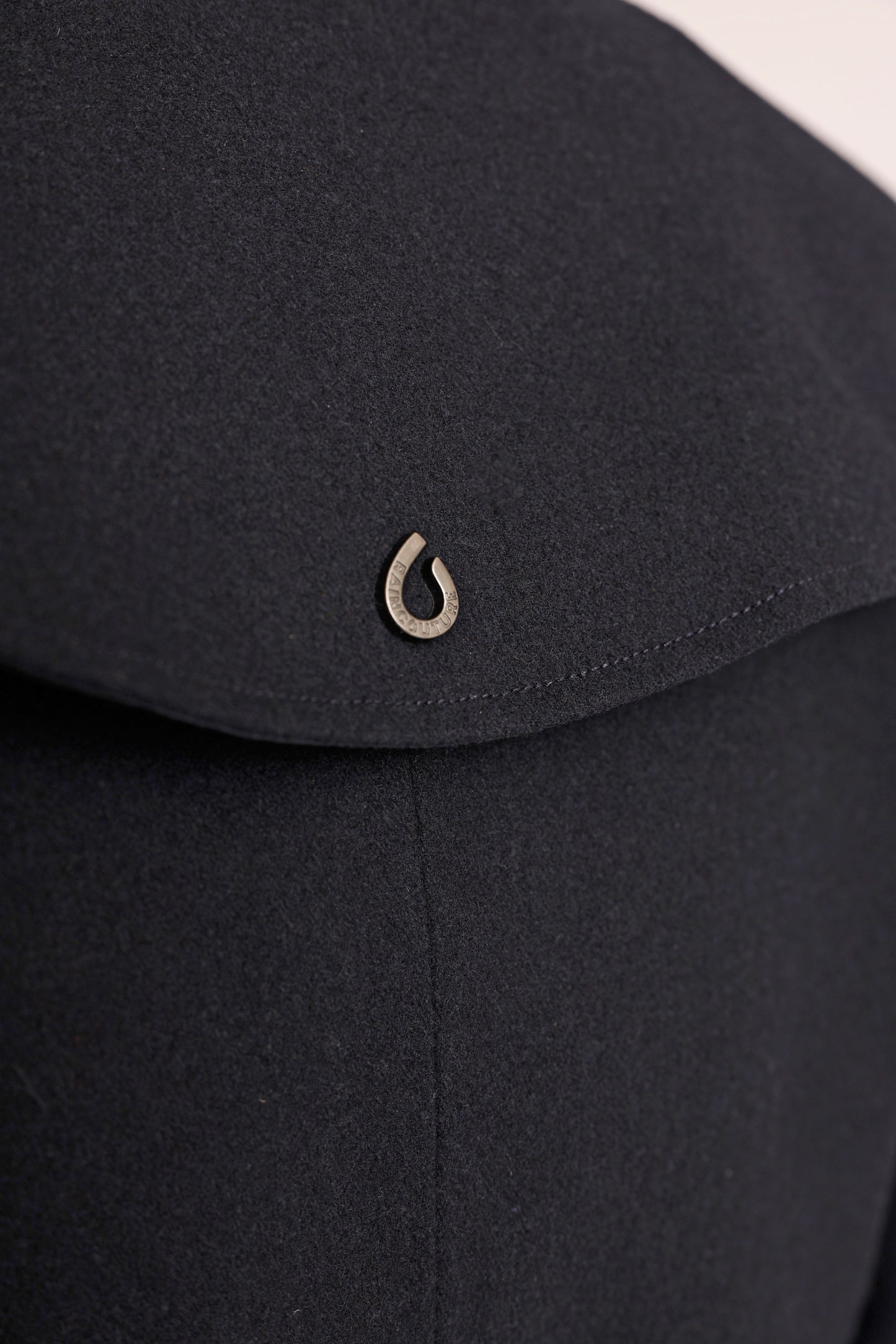 Waterproof Wool - Fur Trench  | Navy