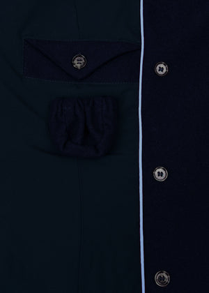 Waterdichte Wollen Trenchcoat met Bont | Navy