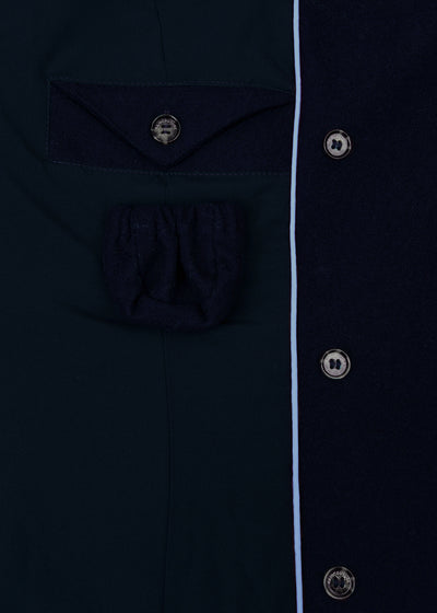 Waterdichte Wollen Trenchcoat met Bont | Navy