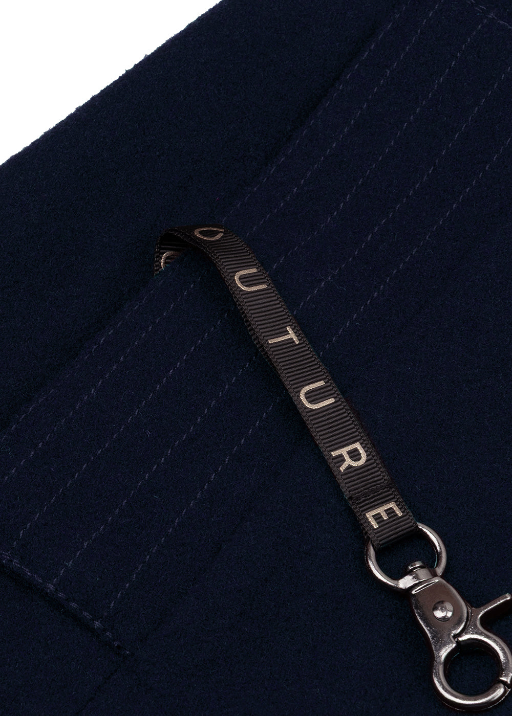 Waterproof Wool - Fur Trench  | Navy