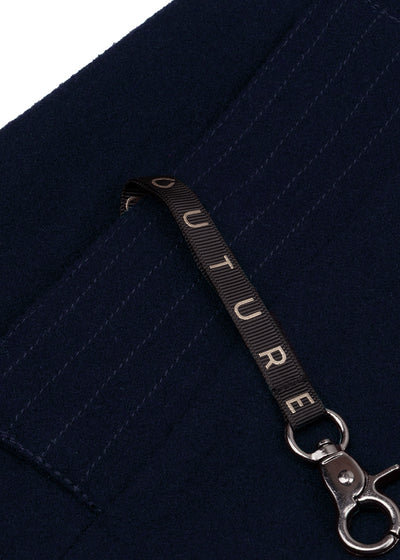 Waterdichte Wollen Trenchcoat met Bont | Navy