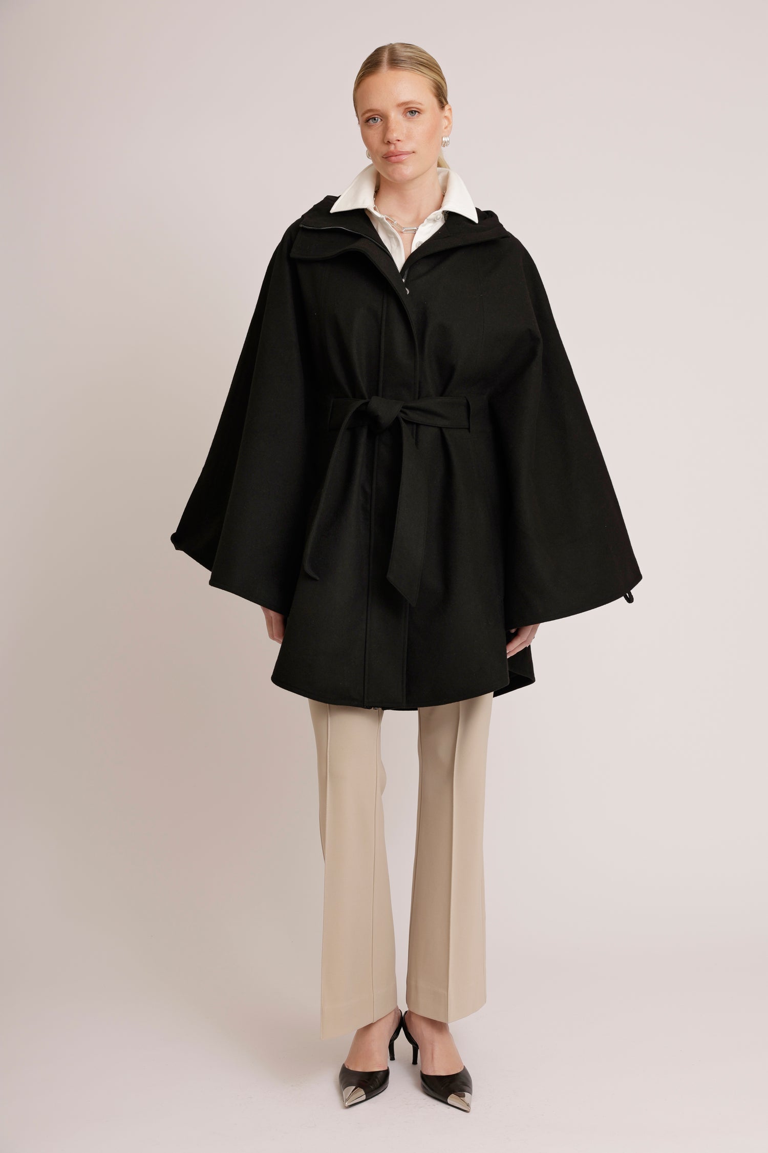 Luxe Poncho Cape - Zwart