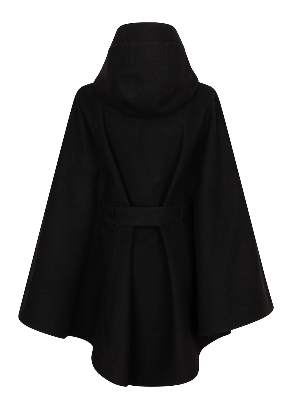 Waterproof Poncho Cape | Black Wool