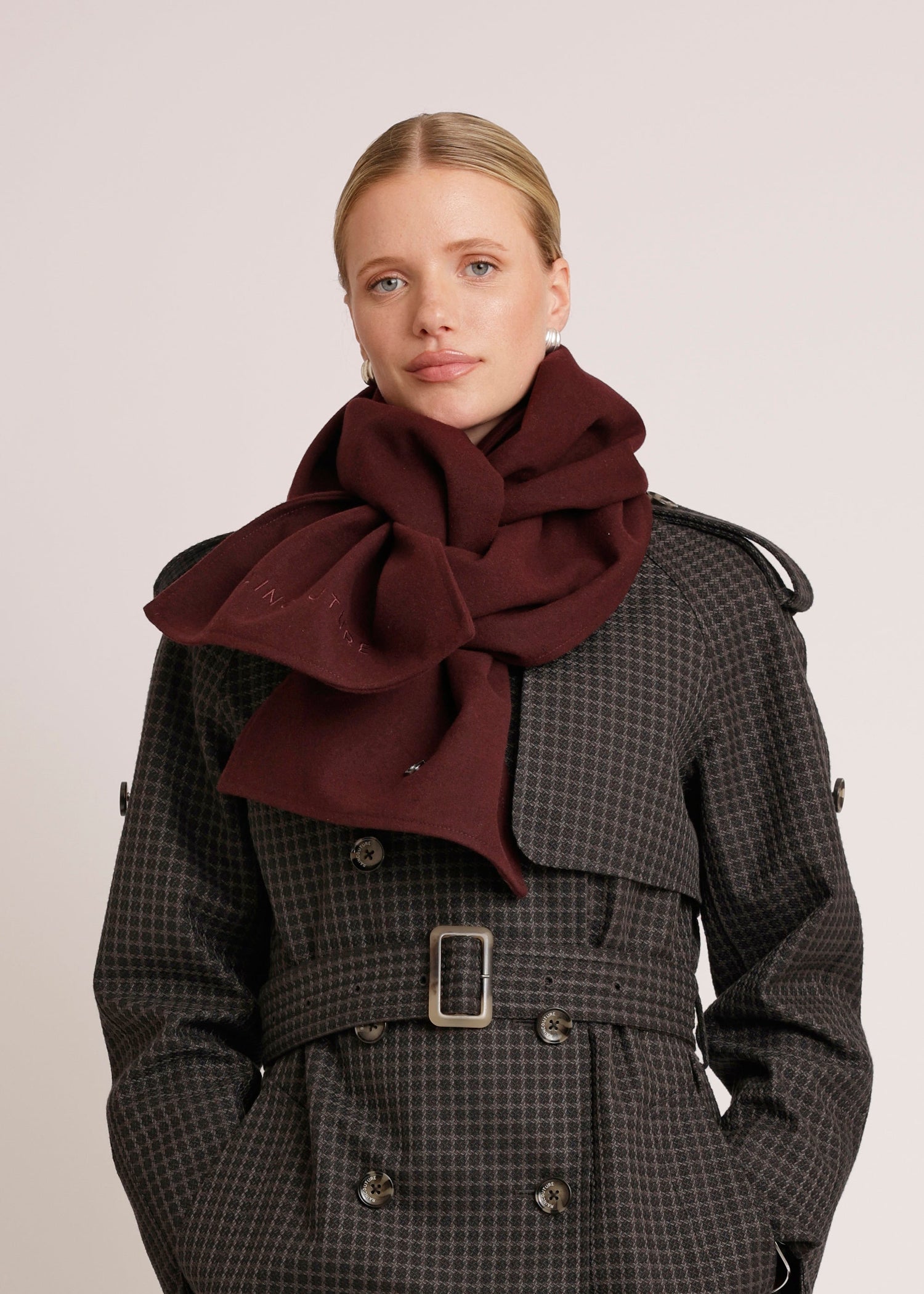 Waterproof Wool Scarf | Burgundy