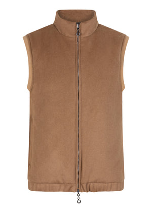 Wool Bodywarmer Jacket | Beige Wool
