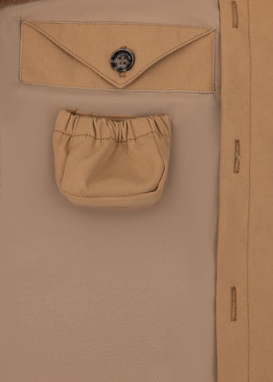 Wool Bodywarmer Jacket | Beige Wool