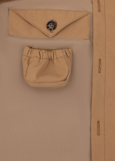 Wool Bodywarmer Jacket | Beige Wool