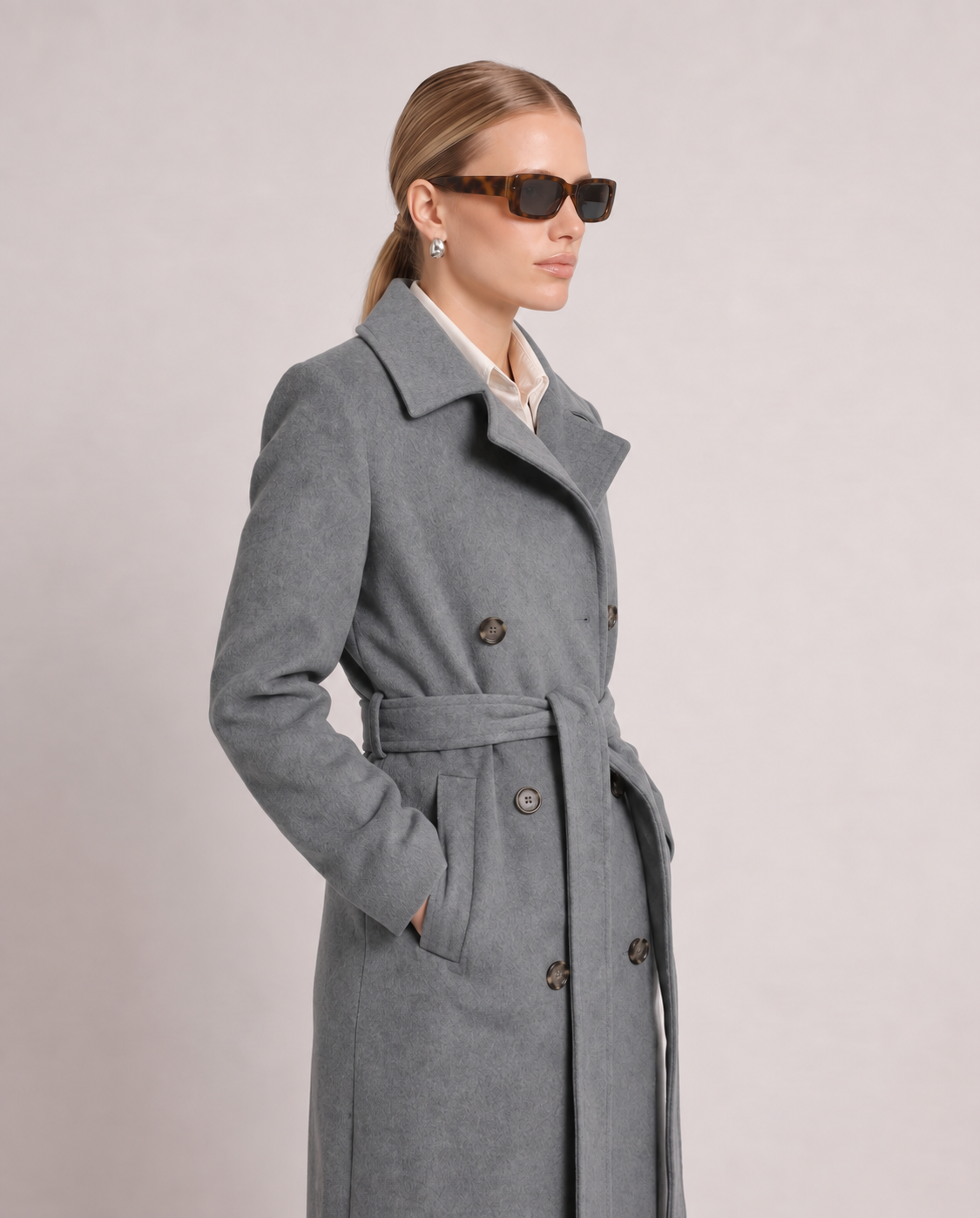 Waterproof 100% Wool Wrapcoat | Gray