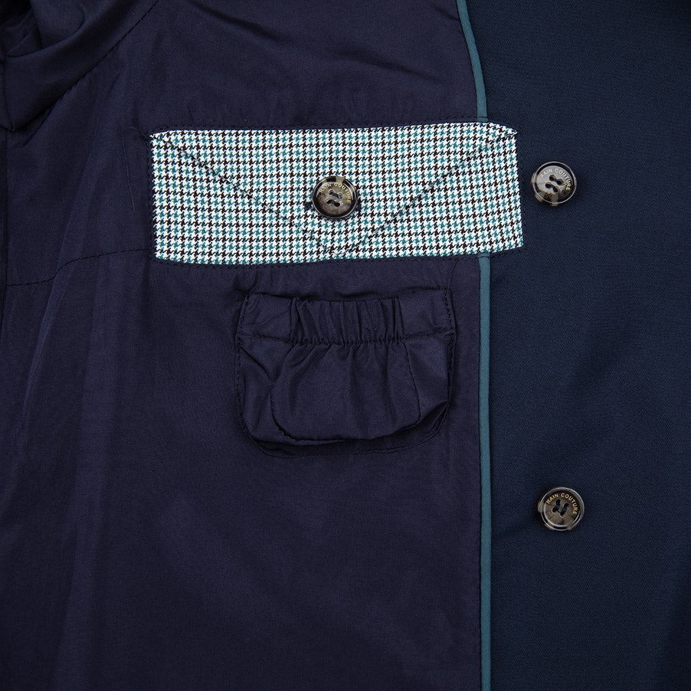 straight trench navy with inside pocket
