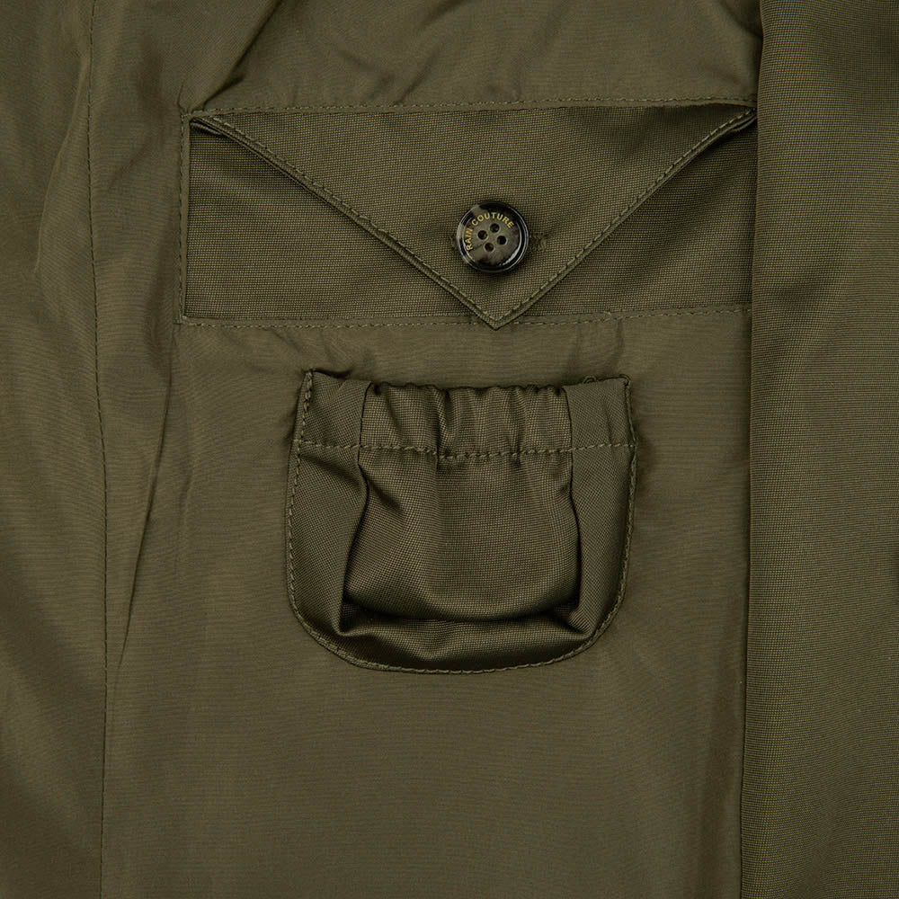 Waterproof Tailored Trenchcoat Satin - Green